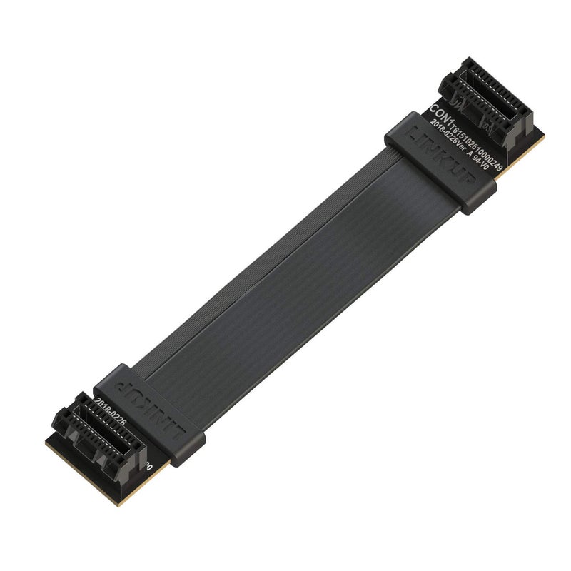 LINKUP - Flexible SLI Bridge GPU Cable Extreme High-Speed Technology Premium Shielding 85 ohm Design for NVIDIA GPUs Graphic Cards | NOT Compatible with AMD or RTX 2000/3000 GPU - [8 cm] - Image 1